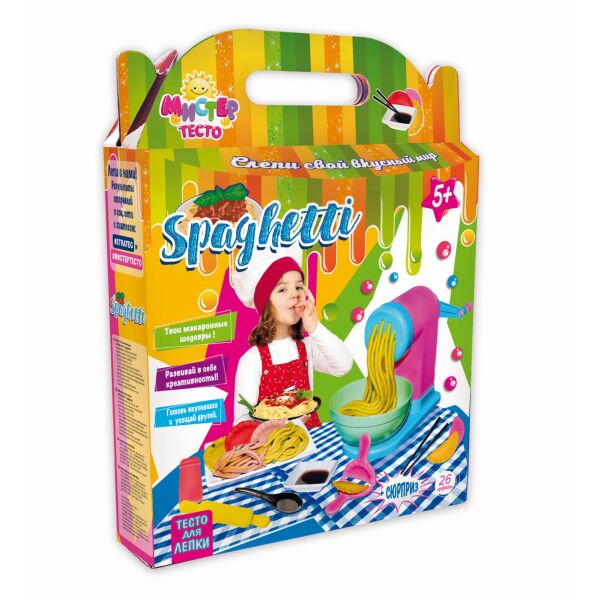 

Набор для творчества "Мистер тесто-Spaghetti", в кор. 41,5*32,5*7,5см, Украина, ТМ Стратег