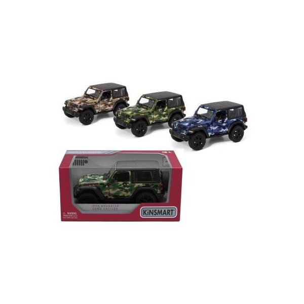 

Машина "Kinsmart" Джип 5 "Jeep Wrangler Military" метал., инерц., откр., дв., 3 цв., в кор. 16*8,5*7,5см (96шт/4)