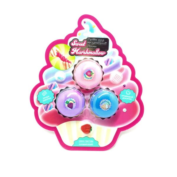

Набор легкого прыгающего пластилина ТМ Moon Light Clay Sweet Marshmallow Пастель 90мл, 3 цвета с аксессуарами, на планшете 25*29см (14шт)