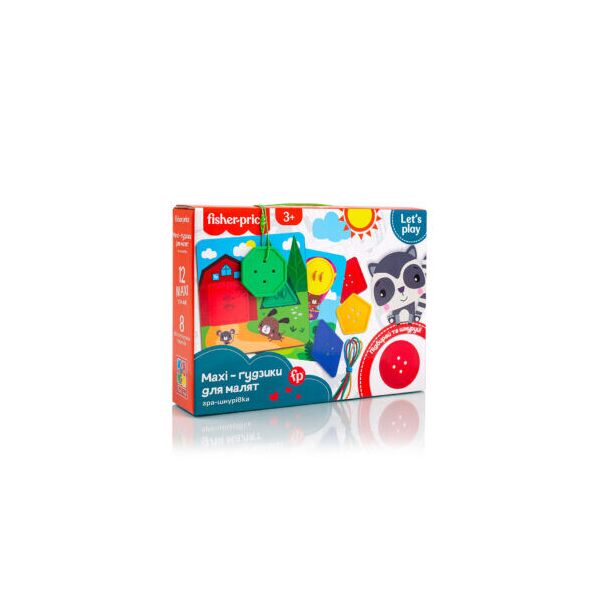 

Игра-шнуровка"Fisher Price. Maxi-ґудзики" (укр), в кор. 27*20*6см, Украина, ТМ Влади Тойс (6)