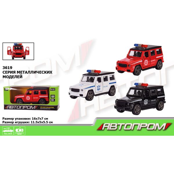

Машина метал. "АВТОПРОМ", 1:32, 3 цвета, откр.двери, в кор. 16*7*7см (96шт/4)