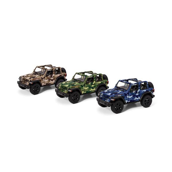 

Машина джип 5 Jeep Wrangler Military "Kinsmart" метал., инерц., откр., дв., 3цв., кор. 16*7*8см (96шт)