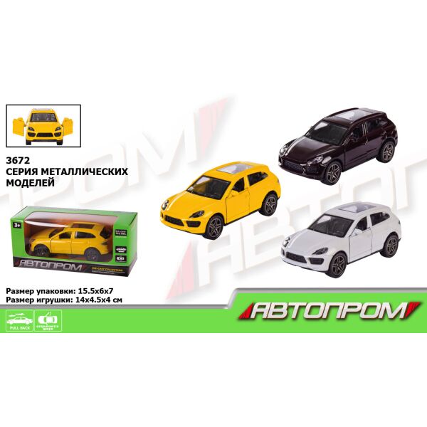 

Машина металл. "АВТОПРОМ",1:32, 3 цвета, откр.двери, в кор. 16*7*7см (96шт/4)