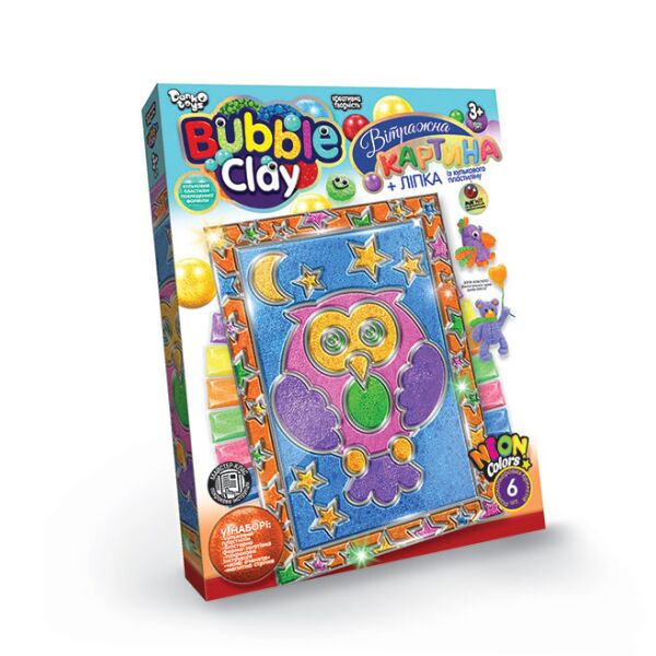 

Набор для творчества "BUBBLE CLAY" Витражная картина 2 (укр.), в кор. 27*20*2см (18шт)