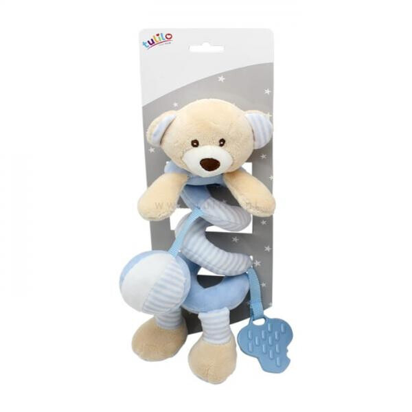

Игрушка-спираль плюшевая "Мишка" 30см, голубая, на планш. 33*12см, ТМ Tulilo, Польша