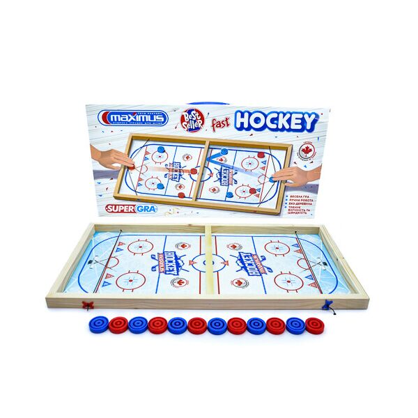

Игра настольная "Швидкий Хоккей" СУПЕРИГРА (поле, 12 шайб, 2рез. 2фикс.), в кор. 6*31*3см, ТМ MAXIMUS, Украина