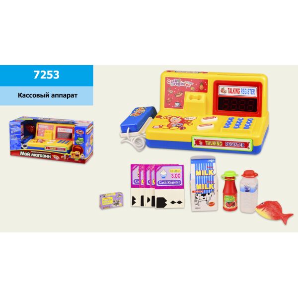 

Кассовый аппарат "Мой магазин", бат., свет, звук, продукты, в кор. 35*15,5*14см (24шт)