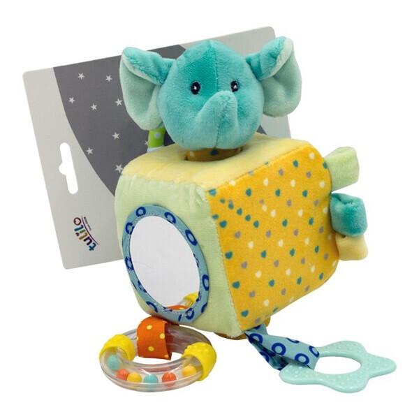 

Подвеска с пищалкой 2в1, кубик "Слоник" 15*9*9см, на план. 16*13см, ТМ Tulilo, Польша