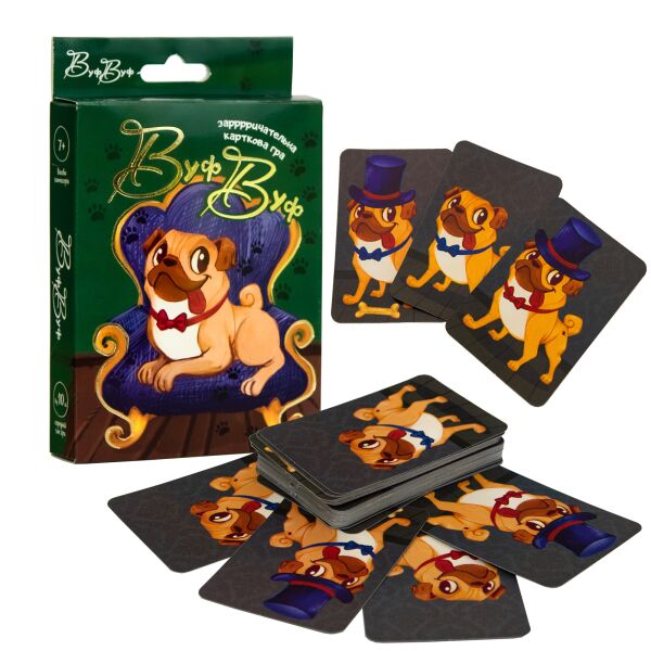 

Карточная игра "Вуф Вуф", русский, в кор. 14*9,3*2,2см, ТМ Стратег, Украина (60шт)