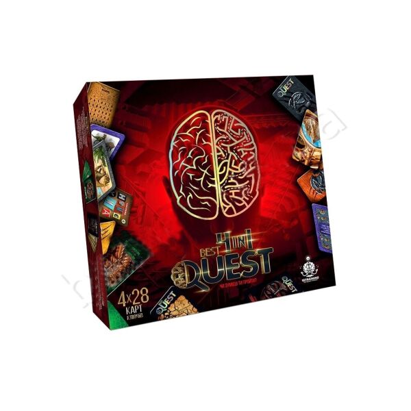 

Карточная игра "Best Quest 4in1", укр., в кор. 19*19*4 см (10шт)