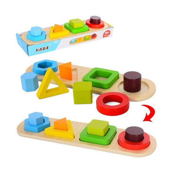 

Деревянная игрушка "Пирамидка" фигурки, 8шт, в кор. 31*6*9см (45шт)