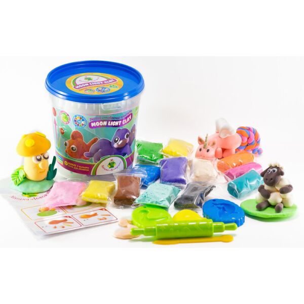

Набор пластилина "Moon Light Clay 4" в пласт. ведре 13*13см, 1л, прозрачное (12шт)