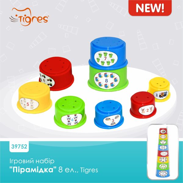 

Игровой набор "Пирамидка" 8 эл., ТМ Wader