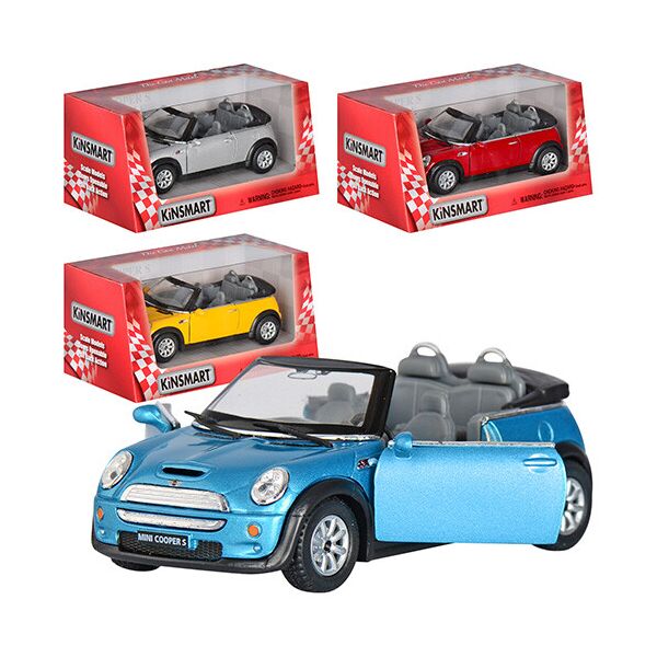 

Машина метал. "Kinsmart" "Mini Cooper S Convertible", в кор. 16*8,5*7,5см (96шт/4)