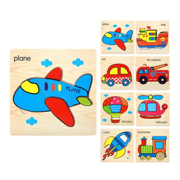 

Деревянные пазлы "Транспорт", пак. 15*15см