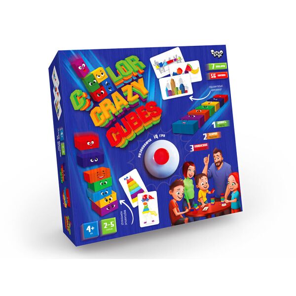 

Игра настольная, развлекательная "Color Crazy Cubes", укр., в кор. 39*29*5см (10шт)