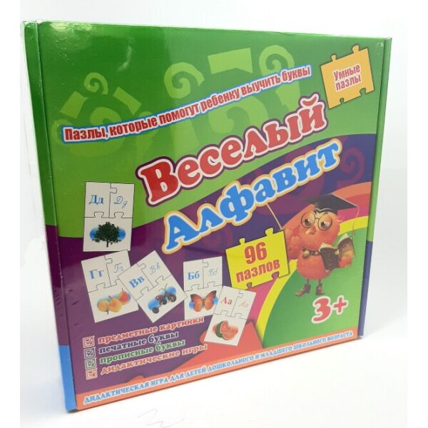 

Пазлы "Веселая азбука", Алфавит, русский , в кор. 25*25*5см, ТМ Стратег, Украина (10шт)