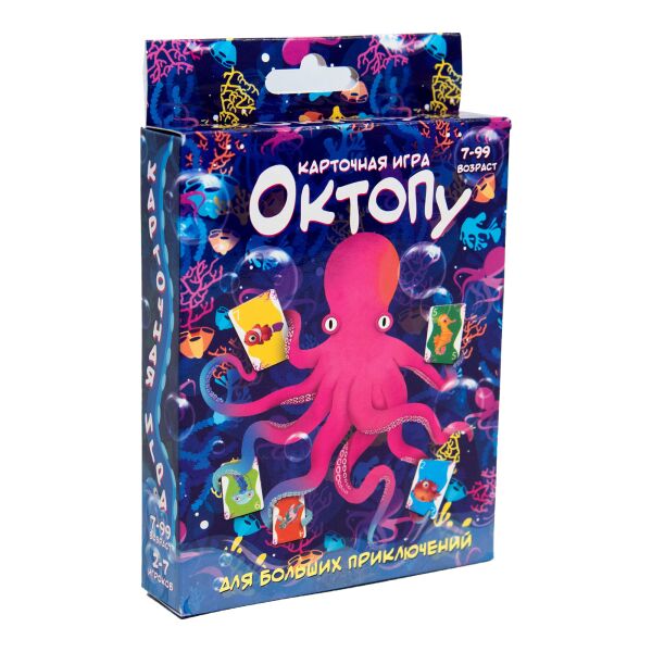 

Игра настольная "Октопу", русский, в кор. 9,1*11,5*2,3см, Украина, ТМ Стратег
