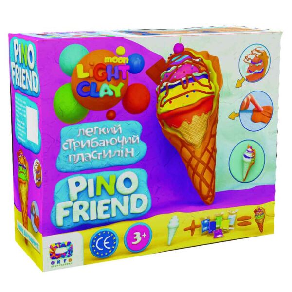 

Набор легкого прыгающего пластилина ТМ Moon Light Clay Pino ТМ Moon Light Clay Pino Friend Айси, в кор. 22*28*12см