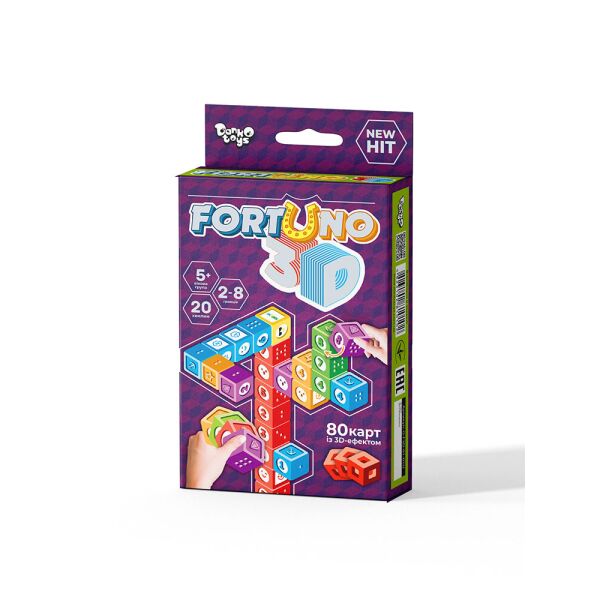 

Игра настольная развлекательная "Fortuno 3D", украинская (32шт)