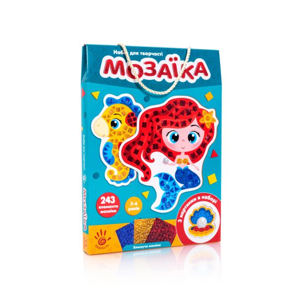 

Набор для творчества "Блискуча мозаїка. Русалонька" (укр), в кор. 22*30*2см, Украина, ТМ Влади Тойс