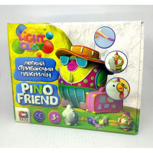 

Набор легкого прыгающего пластилина TM Moon light clay Pino Friend Коко, в кор. 22*28*12см (9шт)