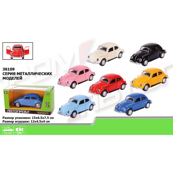 

Машина метал. "АВТОПРОМ", 1:36, 7 цветов, откр.двери, в кор. 15,2*6,2*7,6см (96шт/2)