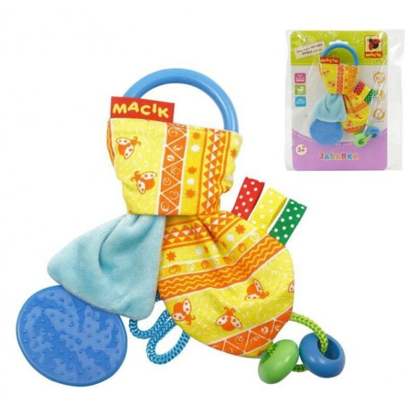 

Прорезыватель "Забавка Масик", ушки желтые с прорезывателем, на планш. 24*16см, ТМ Масик, Украина