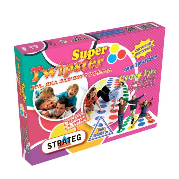 

Игра напольная "Super Twipster", укр., в кор. 40*32*6см, ТМ Стратег, Украина (10шт)