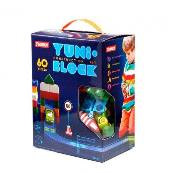 

Конструктор дитячий "YUNI-BLOK" 60 деталей, в кор. 32*25*13см, ТМ Юника, Украина (14шт)