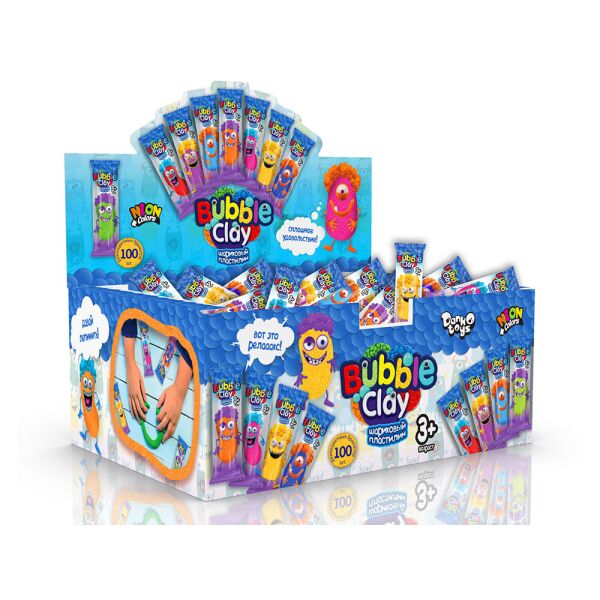 

Набор для творчества "BUBBLE CLAY" в брикетах, рус., 10,5*3,5*2,2см (100шт)