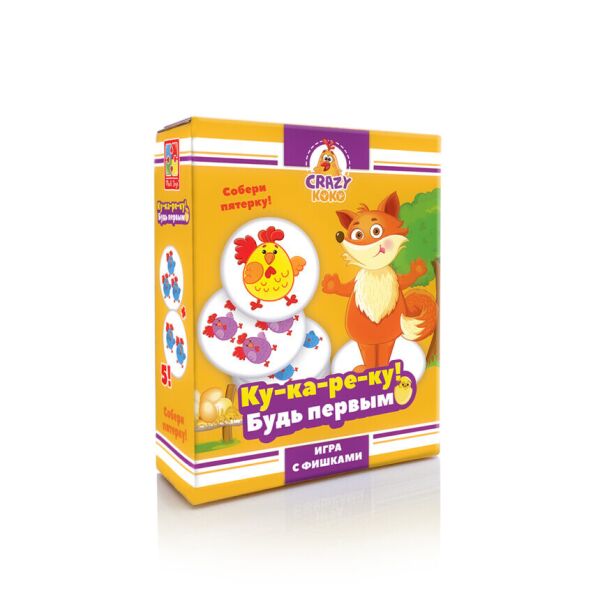 

Настольная игра "Ку-ка-ре-ку!!", в кор. 19*14,5*5см, Украина, ТМ Влади Тойс