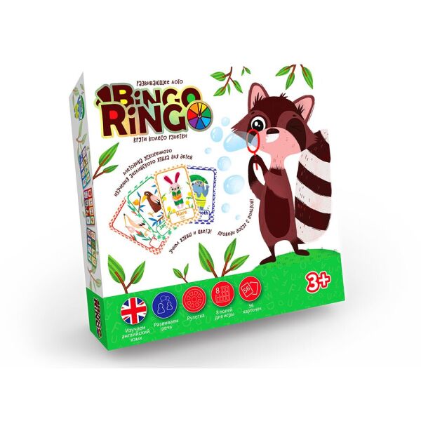 

Игра настольная "Bingo Ringo", рус./англ. (10шт), в кор. 25*25*4см.