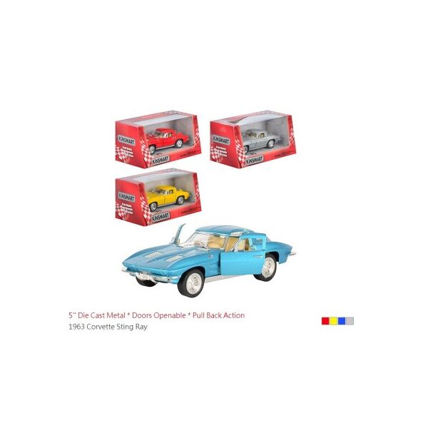 

Машина метал. "Kinsmart" CORVETTE STING RAY откр. двери, 1:32, в кор. 16*7*8см (24шт)