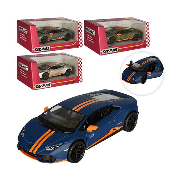 

Машина метал. "Kinsmart" Lamborghini Huracan LP-610, 12,5см, откр. дв, 4 цв., в кор. 16*7*8см (24шт)