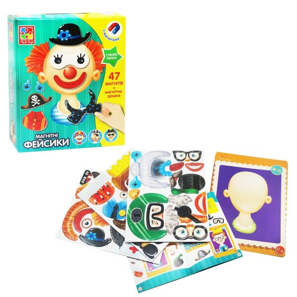 

Магнитная игра "Фейсики", в кор. 18*5*22см, Украина, ТМ Влади Тойс (12)
