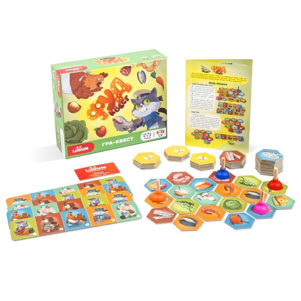 

Настольная игра "Фуд-квест", укр., в кор. 20*25*7см, ТМ Ludum, Украина