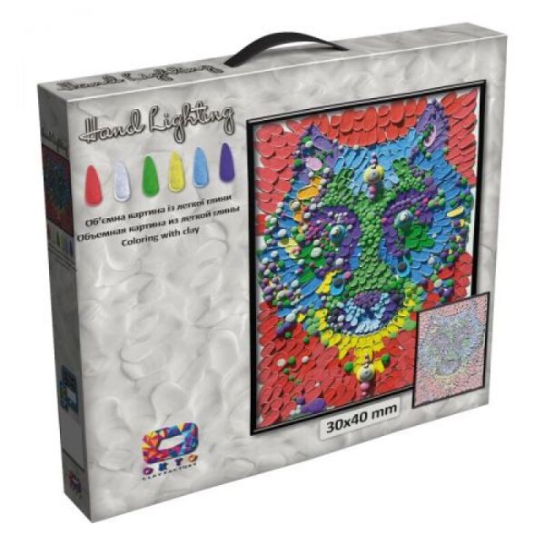 

Картина из легкого пластилина ТМ Moon Light Clay, волк, в кор. 46*44*6см
