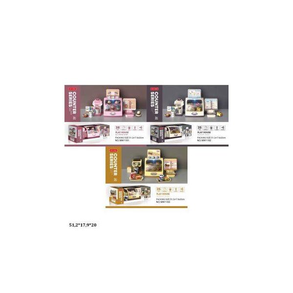 

Магазин фастфуд/сладости/мороженое, касса с продуктами, муз., свет, в кор. 51*18*20см (12шт)