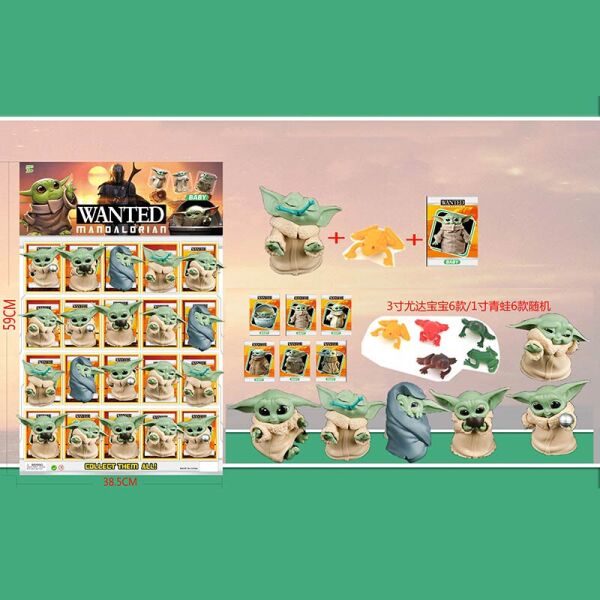 

Йода фигурка для игры. сюрприз+карточка ЦЕНА В УП. 20ШТ, планш. 59*38,5см (60шт/3)