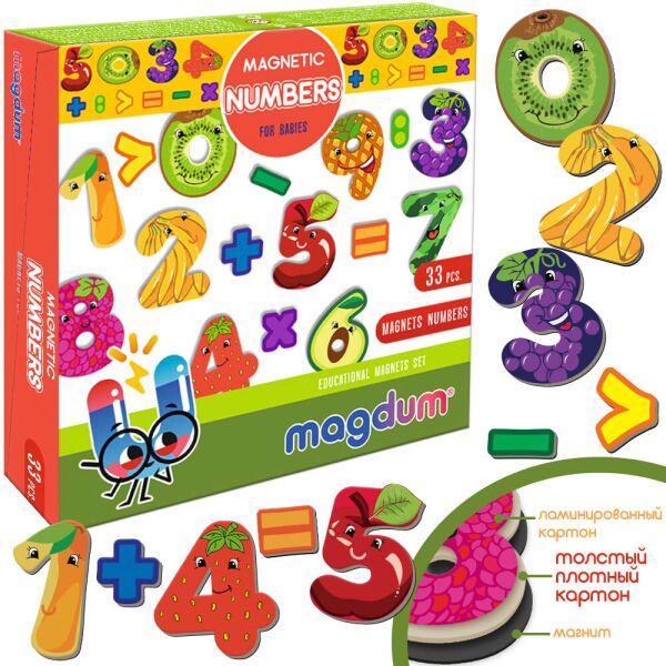 

Набор магнитов "Numbers", в кор. 20*20*4см, Украина, Magdum