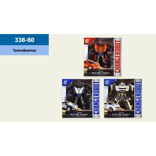 

Трансформер, 3 вида, машинка 14,8см, робот 17,5см, в кор. 19,2*7,3*19см (72шт/2)