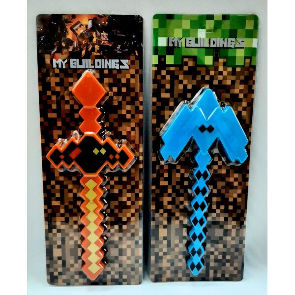 

Оружие Minecraft, 2вида (меч, кирка), на планш. 41*15,5см (192шт/2)