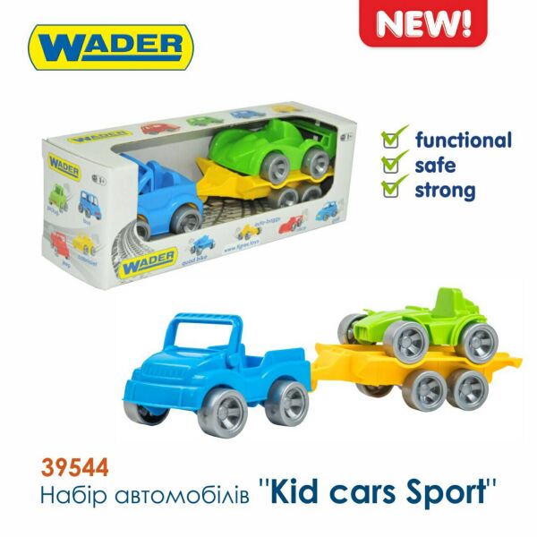 

Набор авто "Kid cars Sport" (джип и баги) 3эл., в кор. 26*9*8см, ТМ Wader (20шт)