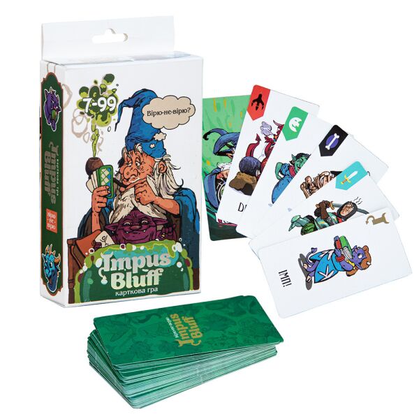 

Игра карточная "Impus Bluff", украинский, в кор. 15*8,3*3см, Украина, ТМ Стратег (42шт)