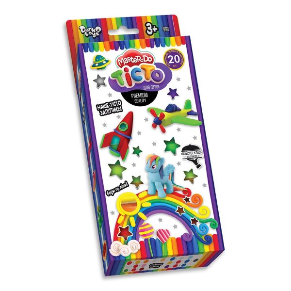

Тесто для лепки "Master Do", 20 цветов, 20 г, укр., в кор.12*2,5*25см (20шт)