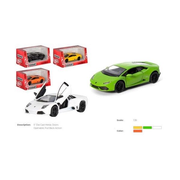 

Машина метал. "Kinsmart" "Lamborghini Huracan LP610-4", в кор. 16*8,5*7,5см (96шт/4)