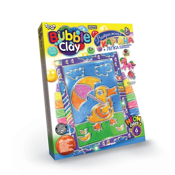 

Набор для творчества "BUBBLE CLAY" Витражная картина 3 (рус.), в кор. 27*20*2см (18шт)