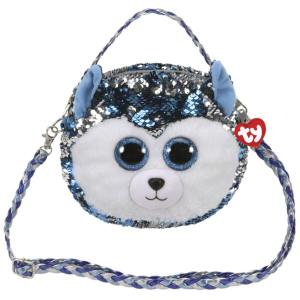 

Мягкая игрушка сумочка TY Fashion Хаски "Slush", 20*16см