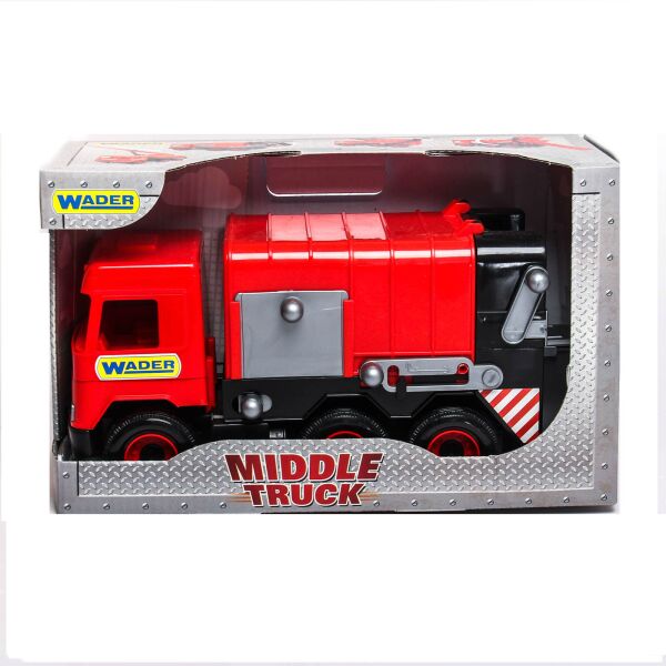 

Машина "Middle truck" мусоровоз City (красный), в кор. 44*26*20см, ТМ Wader (6шт)